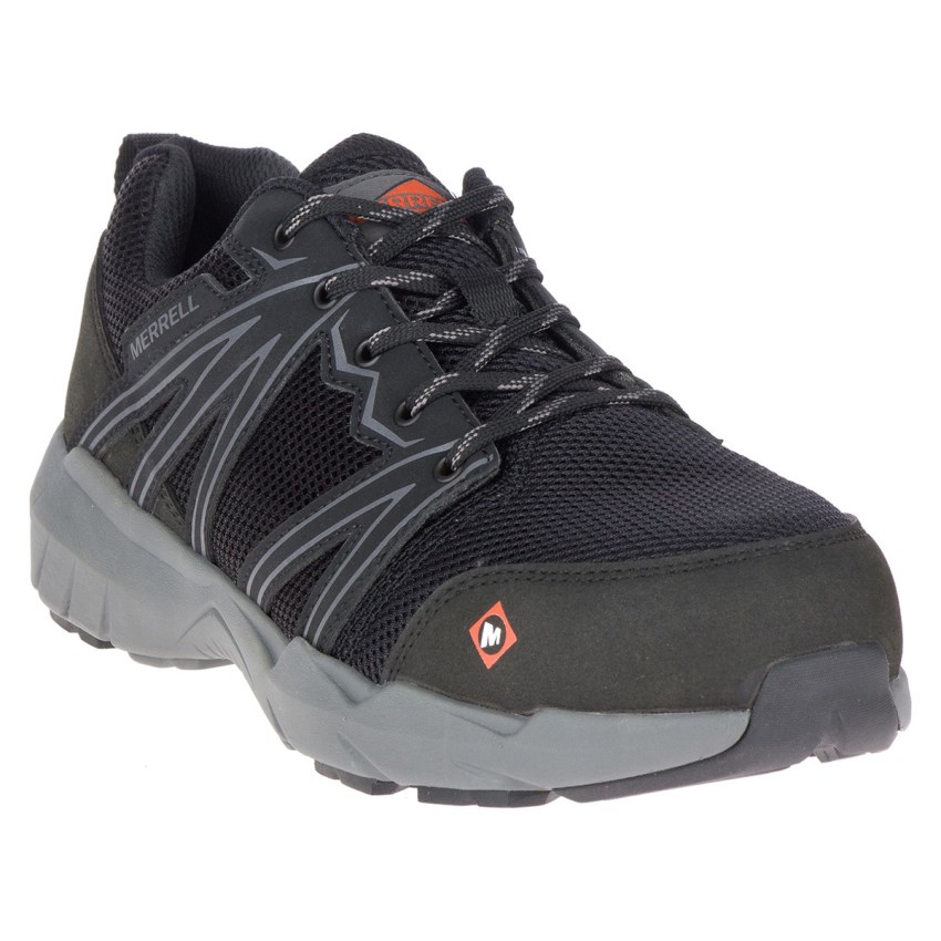 Chaussure de Securite Merrell Fullbench Superlite Alloy Toe Noir Homme | W.X.JBVB